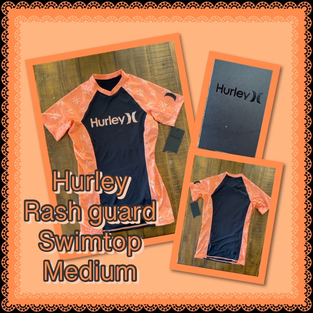 NWT- HURLEY Rash Guard- Medium Swim/Surf Top